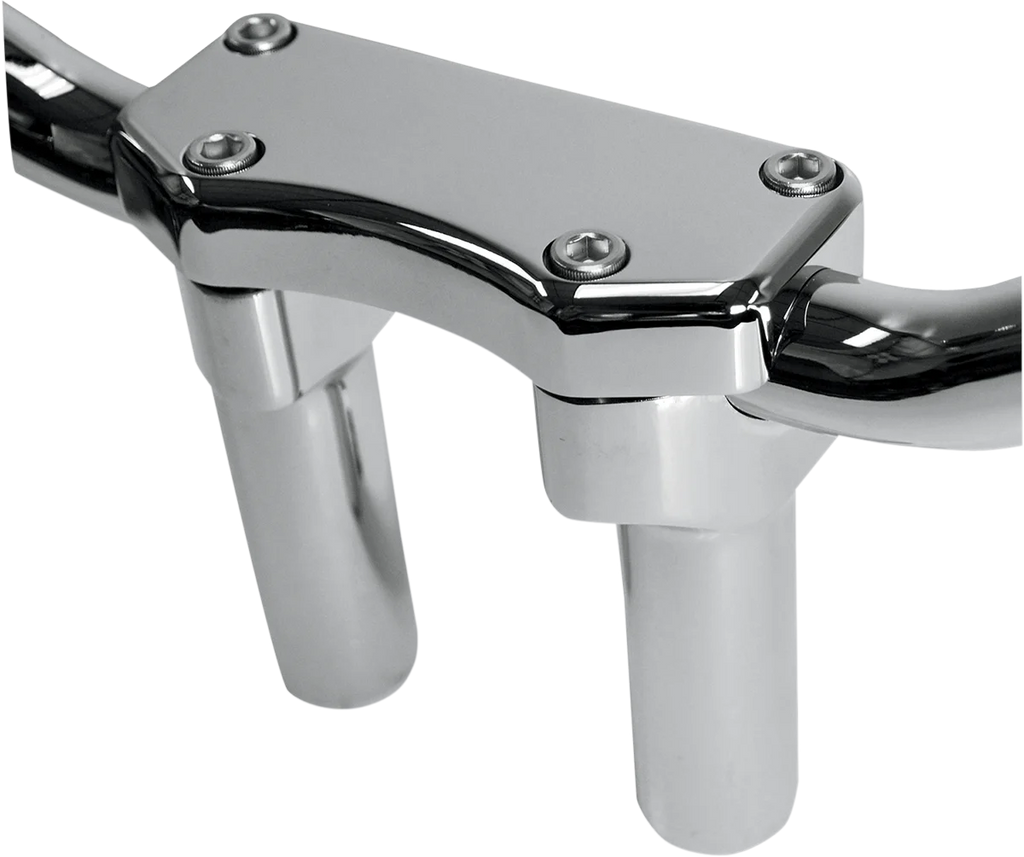 Drag Specialties Handlebar Riser & Top Clamp Kit - 4" - Buffalo - Chrome - Main Product View