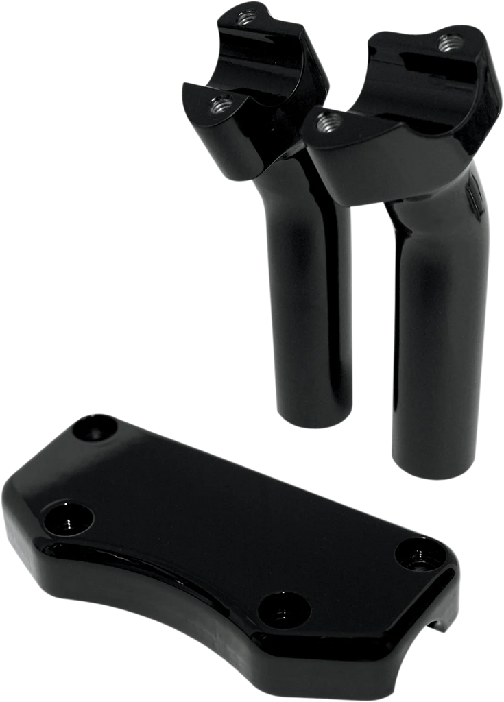 Drag Specialties Handlebar Riser & Top Clamp Kit - 5-1/2" - Buffalo - Black - Main Product View