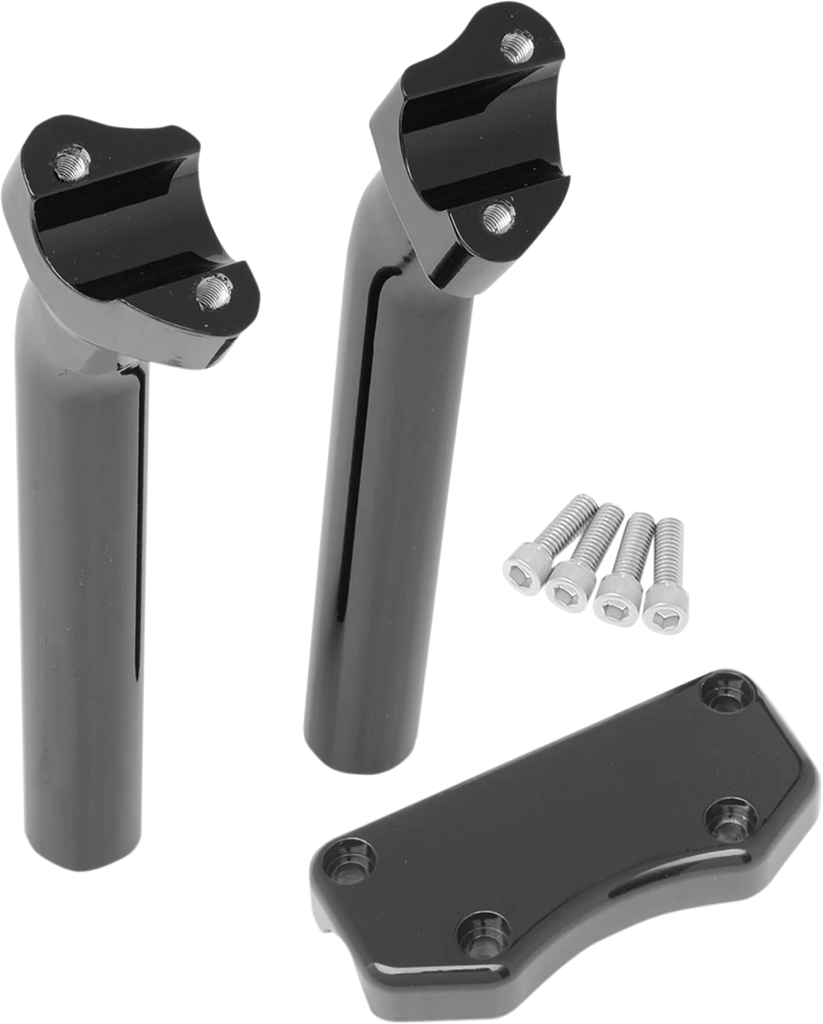Drag Specialties Handlebar Riser & Top Clamp Kit - 9-1/2" - Buffalo - Black - Main Product View