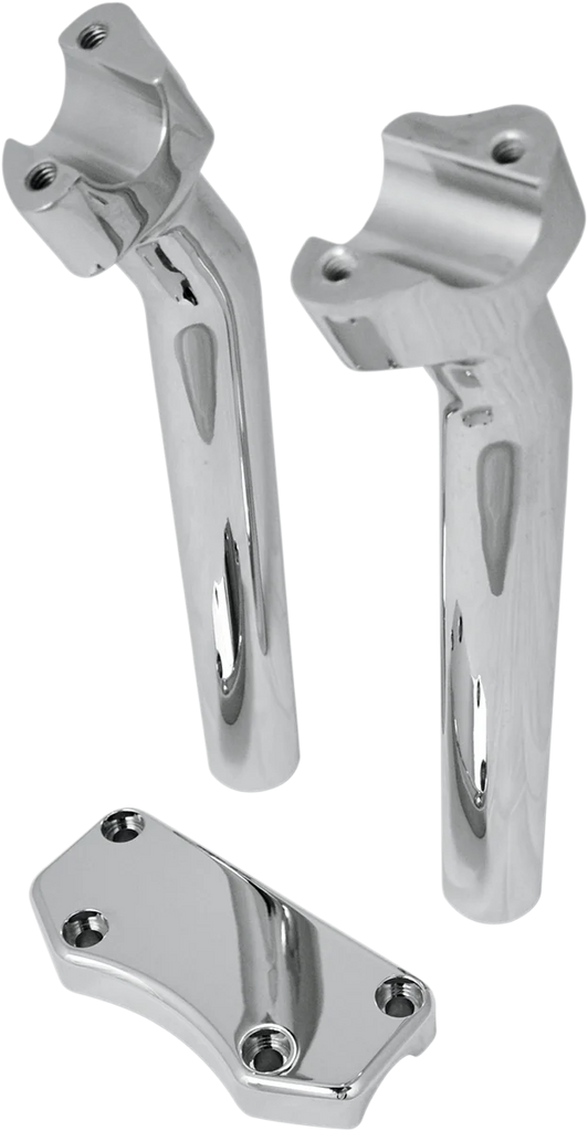 Drag Specialties Handlebar Riser & Top Clamp Kit - 9-1/2" - Buffalo - Chrome - Main Product View