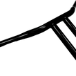 Load image into Gallery viewer, Drag Specialties Handlebar - T-Bar - Buffalo - 10" - Black - Side View