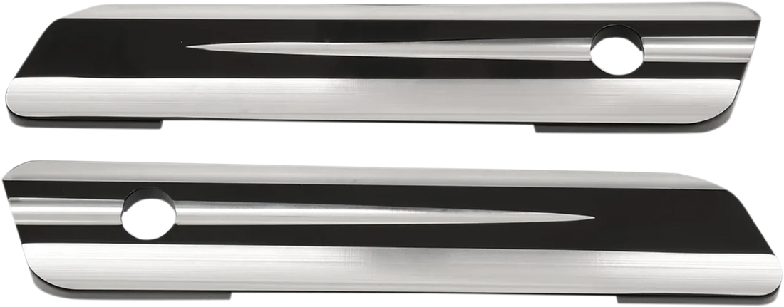 Hinge Covers - Chrome - FL '14-'24 DragSpecialties S77-0149C - Side View