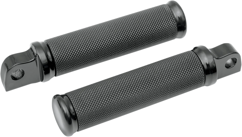 Drag Specialties Hotop Designs Foot Pegs - Knurled - Black - Main Product View