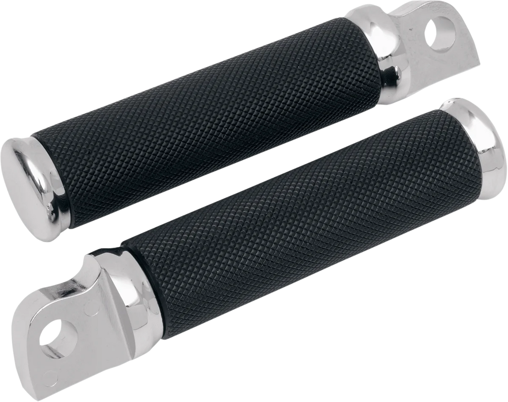 Drag Specialties Hotop Designs Foot Pegs - Knurled - Black - Side View