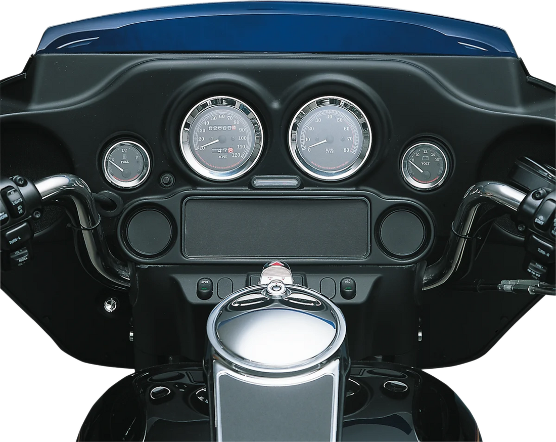 Drag Specialties Instrument Gauge Bezel - Chrome - 3.62" Diameter - Back View