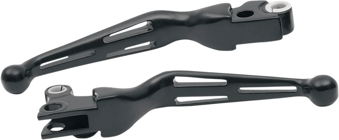 Levers - Slotted - Chrome DragSpecialties H07-0604 - Side View