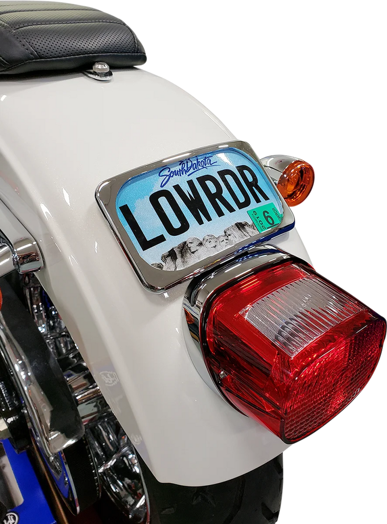 Drag Specialties License Plate Mount - Large Radius - Side View