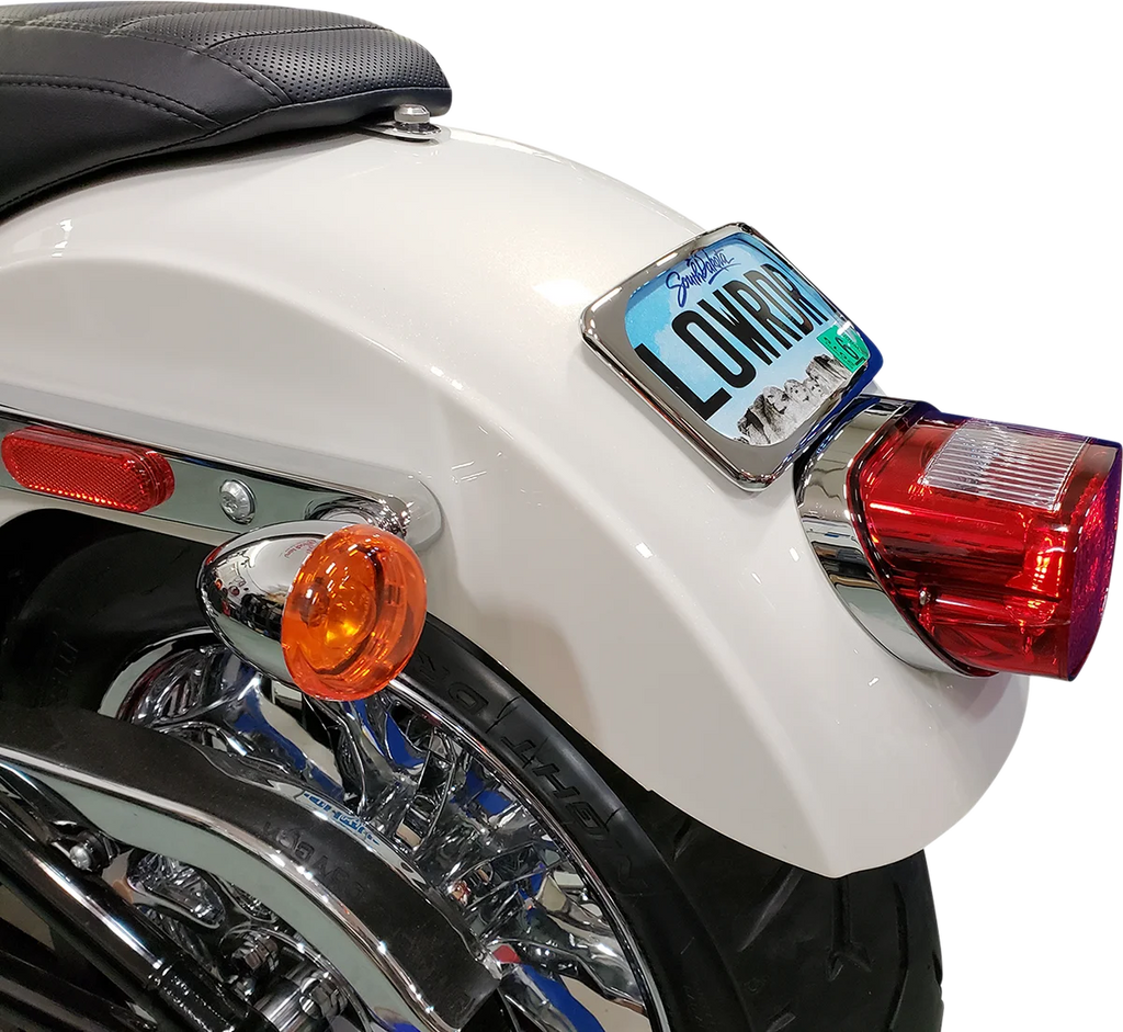 Drag Specialties License Plate Mount - Large Radius - Installation View
