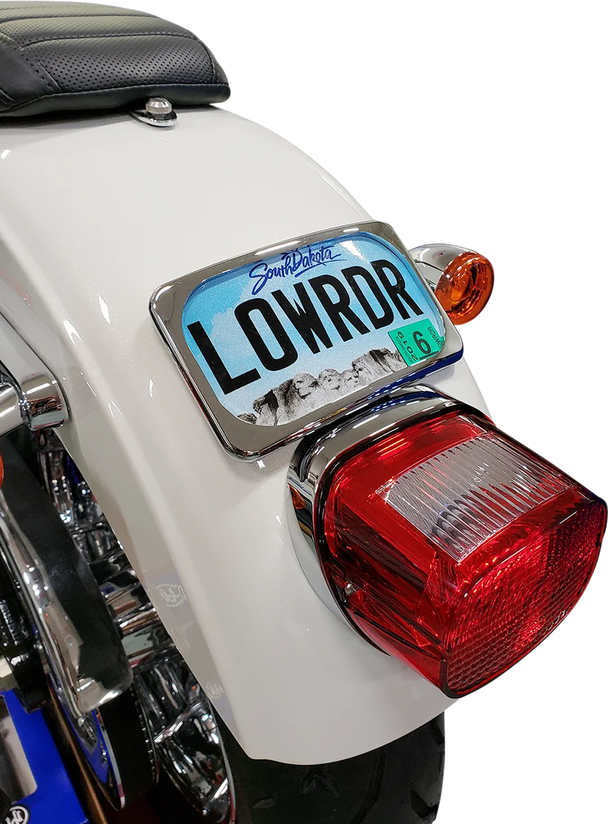 Drag Specialties License Plate Mount - Large Radius - Side View