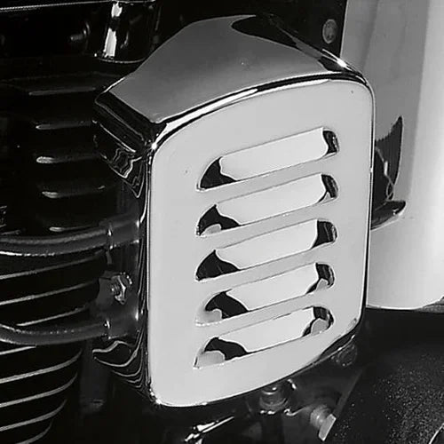 Louvered Coil Cover - Chrome - Harley Davidson DragSpecialties 13005 - Side View