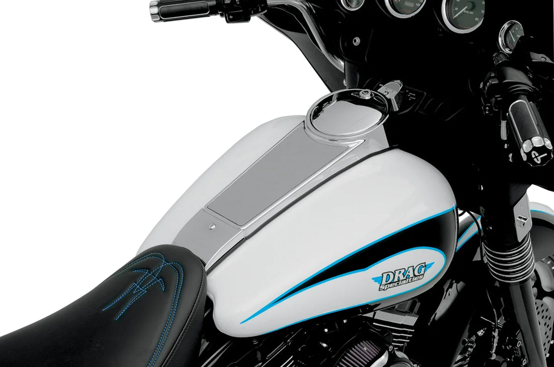 Drag Specialties Lower Dash Extension Panel - Chrome - Side View