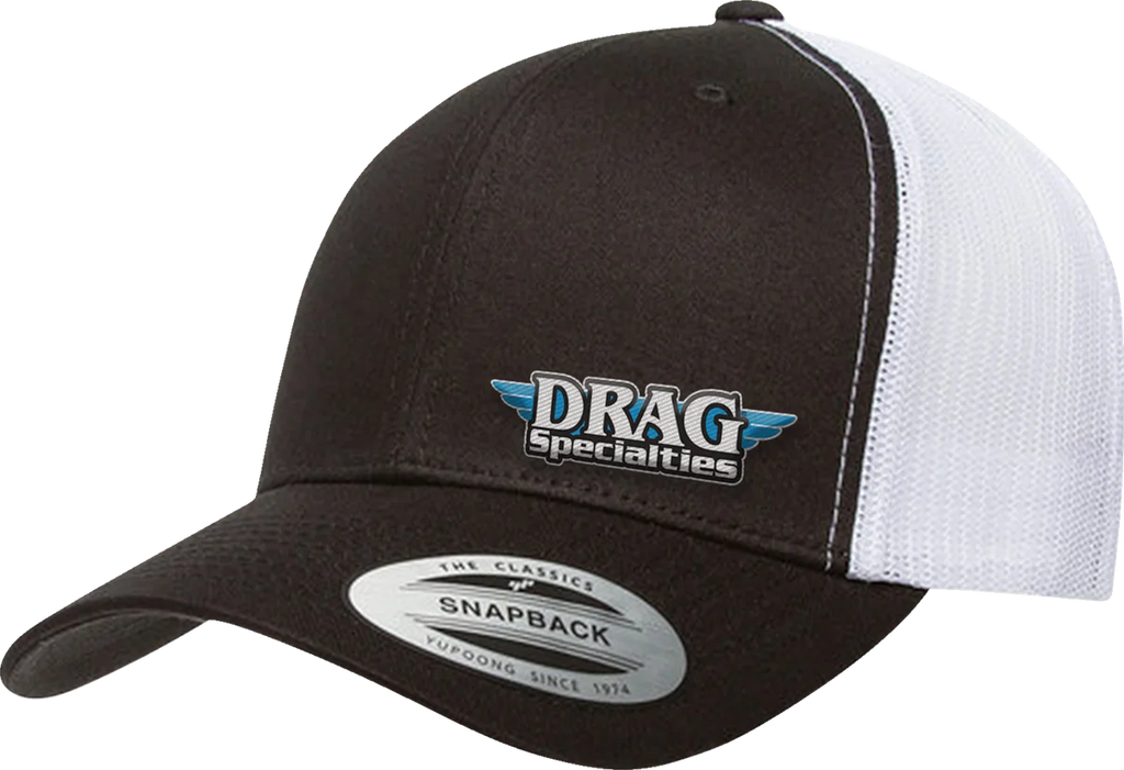 Drag Specialties Mesh Snapback Hat - Black/White DragSpecialties NP22E-H709 - Main Product View