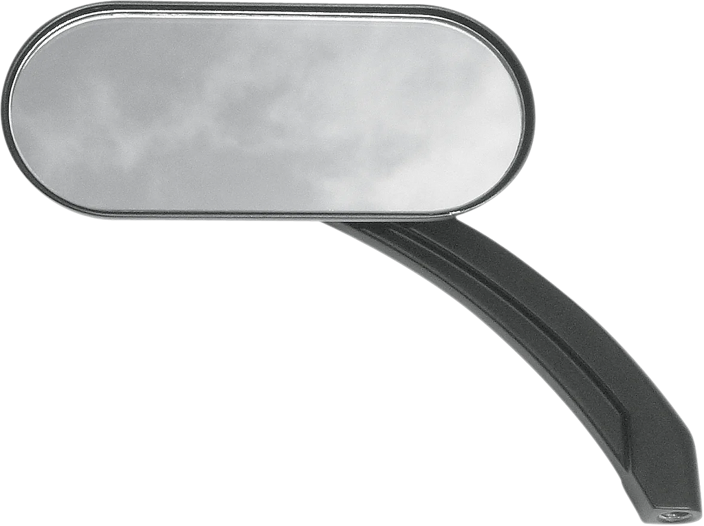 Drag Specialties Mirror - Side View - Oval - Black / Matte - Each - Main Product View