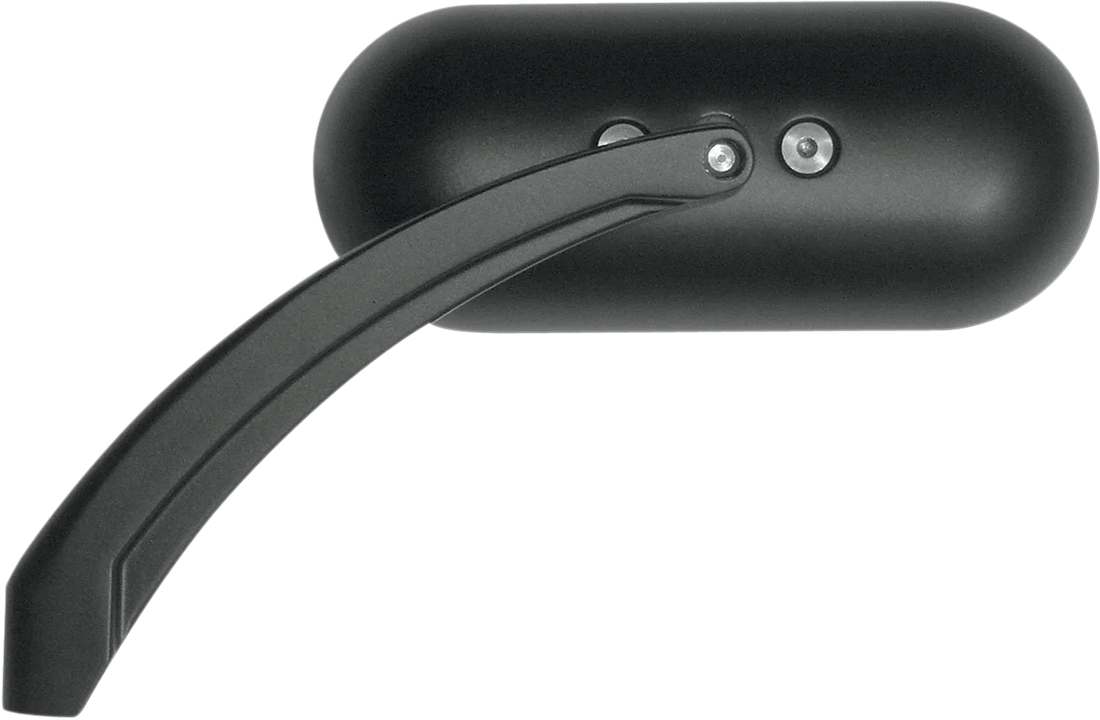 Drag Specialties Mirror - Side View - Oval - Black / Matte - Each - Side View