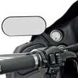 Load image into Gallery viewer, Drag Specialties Mirror - Side View - Oval - Black / Matte - Each - Back View