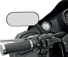Load image into Gallery viewer, Drag Specialties Mirror - Side View - Oval - Black / Matte - Each - Back View
