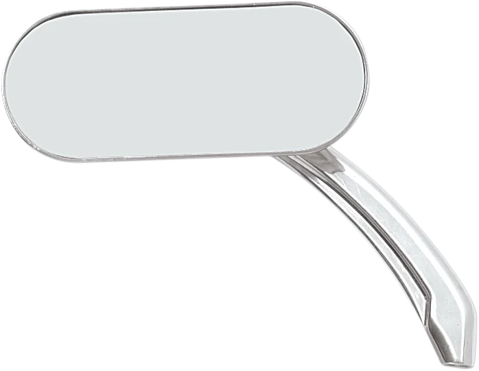 Drag Specialties Mirror - Side View - Oval - Black / Matte - Each - Installation View