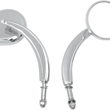 Load image into Gallery viewer, Drag Specialties Mirror - Side View - Teardrop - Chrome - Curved / Long Stem - Each - Main Product View