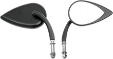Load image into Gallery viewer, Drag Specialties Mirror - Side View - Teardrop - Chrome - Curved / Long Stem - Each - Detail View