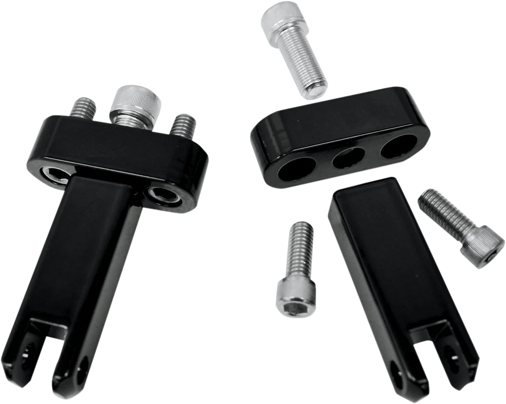 Drag Specialties Passenger Peg Mounts - Black - 1620-1046 fits Harley-Davidson FLH / FLT - Main Product View