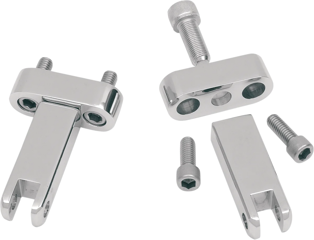 Drag Specialties Passenger Peg Mounts - Black - 1620-1046 fits Harley-Davidson FLH / FLT - Side View