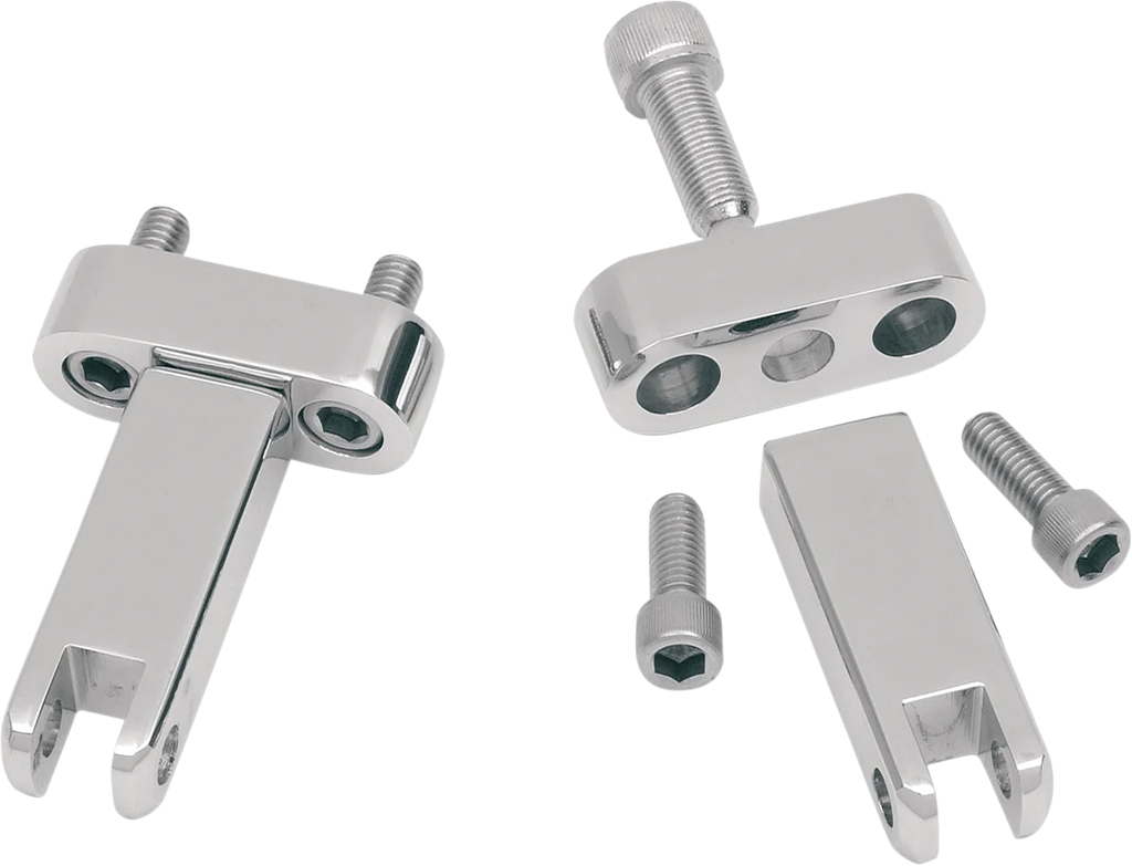 Drag Specialties Passenger Peg Mounts - Black - 1620-1046 fits Harley-Davidson FLH / FLT - Side View
