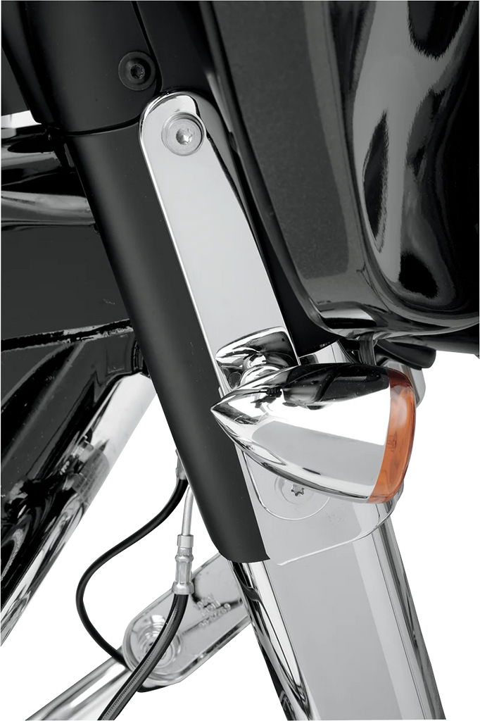Drag Specialties Relocation Mount - Turn Signal - Chrome - Side View