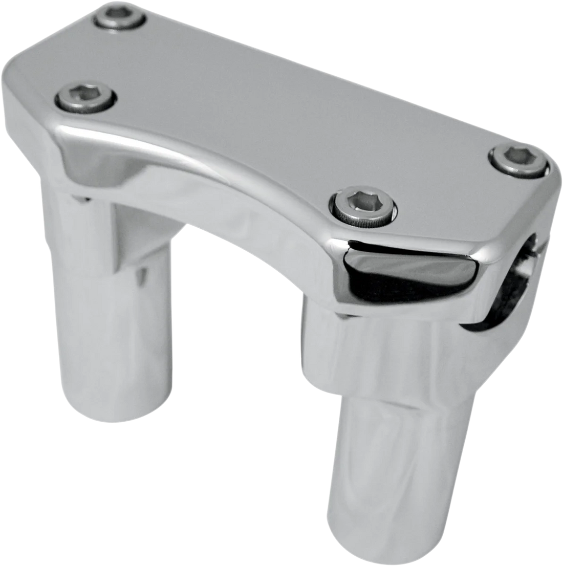 Drag Specialties Risers - 4" - Buffalo - Top - Black - Side View