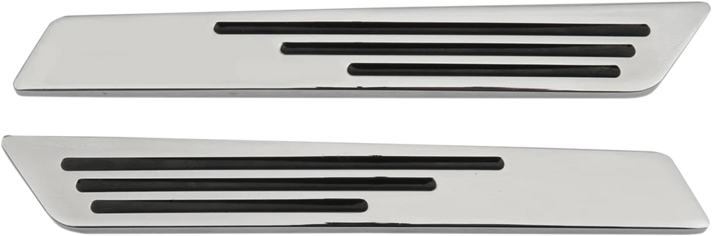 Drag Specialties Saddlebag Hinge Inserts - Chrome fits 2014-2025 Harley-Davidson FL - Main Product View