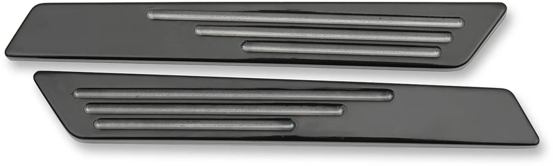 Drag Specialties Saddlebag Hinge Inserts - Chrome fits 2014-2025 Harley-Davidson FL - Side View