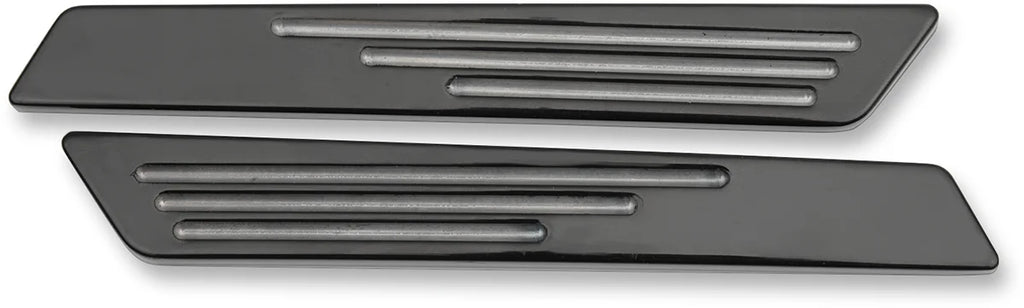 Drag Specialties Saddlebag Hinge Inserts - Chrome fits 2014-2025 Harley-Davidson FL - Side View