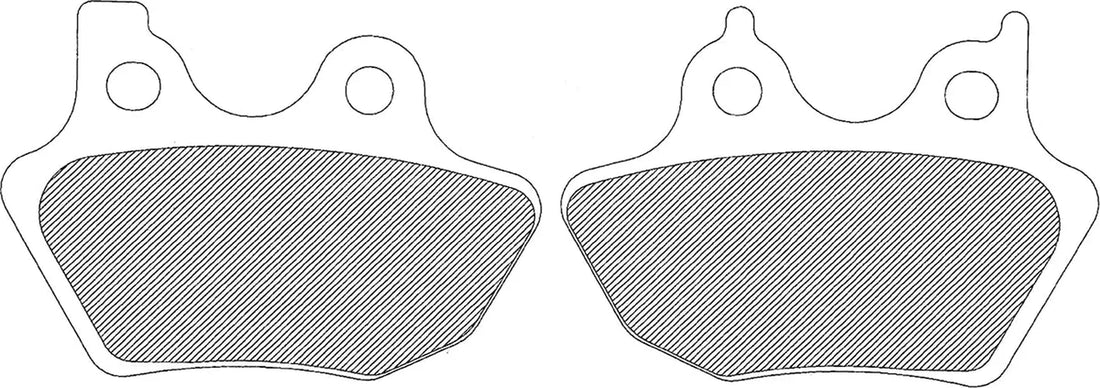 DragSpecialties Semi-Metallic Brake Pads - Front/Rear 16-0919SCP - Side View