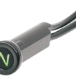 Load image into Gallery viewer, DragSpecialties Snap-In Indicator Light - High Beam - Black Bezel 160902 - Detail View
