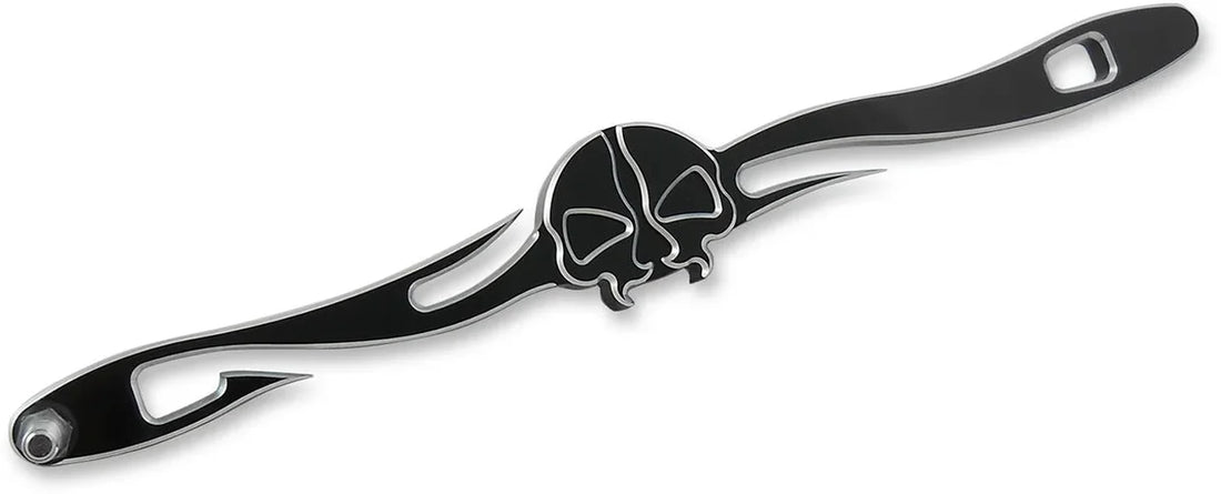 DragSpecialties Split Skull Linkage - Chrome - FL 77696C - Side View