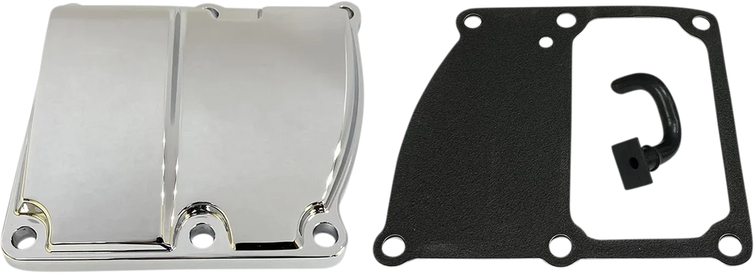 DragSpecialties Transmission Top Cover - Matte Black - '17-'23 M8 I35-0029MB/G - Side View