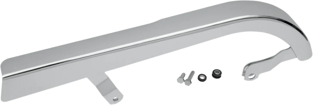 DragSpecialties Upper Belt Guard - '90-'99 FXD/FXDWG - Chrome 32-0174PC - Side View