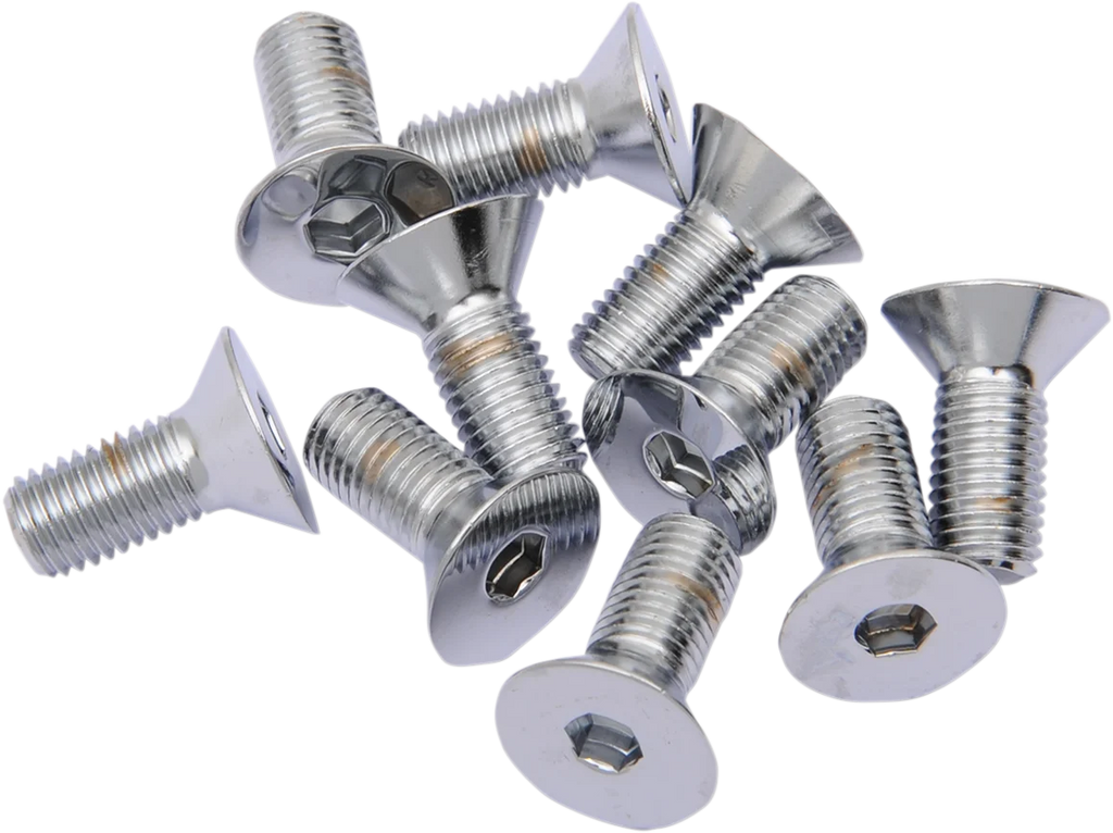 DragSpecialties Bolts - Flat-Head - Chrome - 5/16"-24 x 5/8" MPB581 - Main Product View