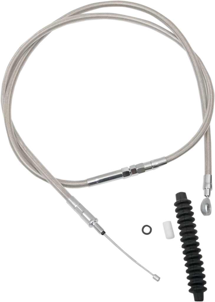 DragSpecialties Clutch Cable - Braided 5321208HE - Side View