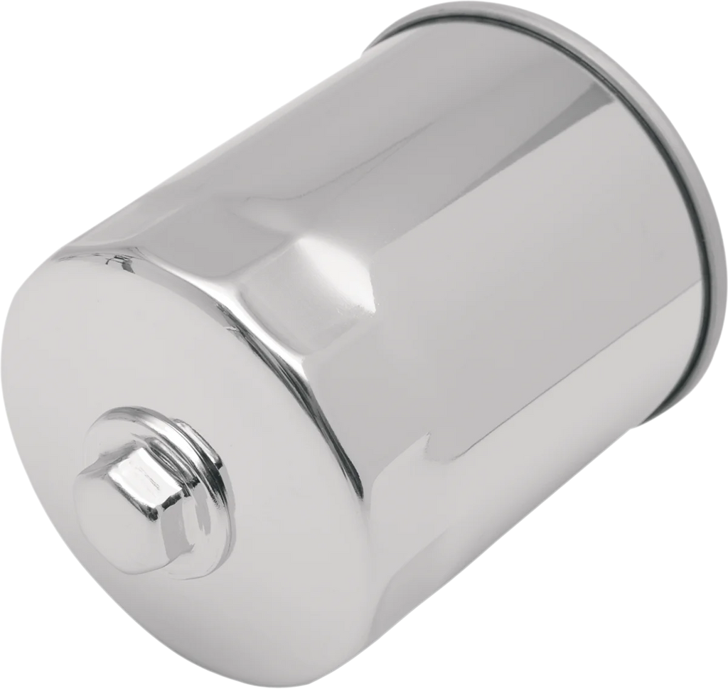 DragSpecialties Oil Filter with Nut - Chrome - Dyna 14-0018CK-BX41 - Side View