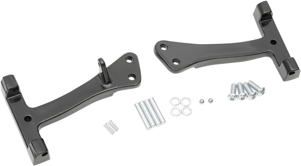 DragSpecialties Passenger Floorboard Mount - Black - FXD/FLD 77496 - Main Product View