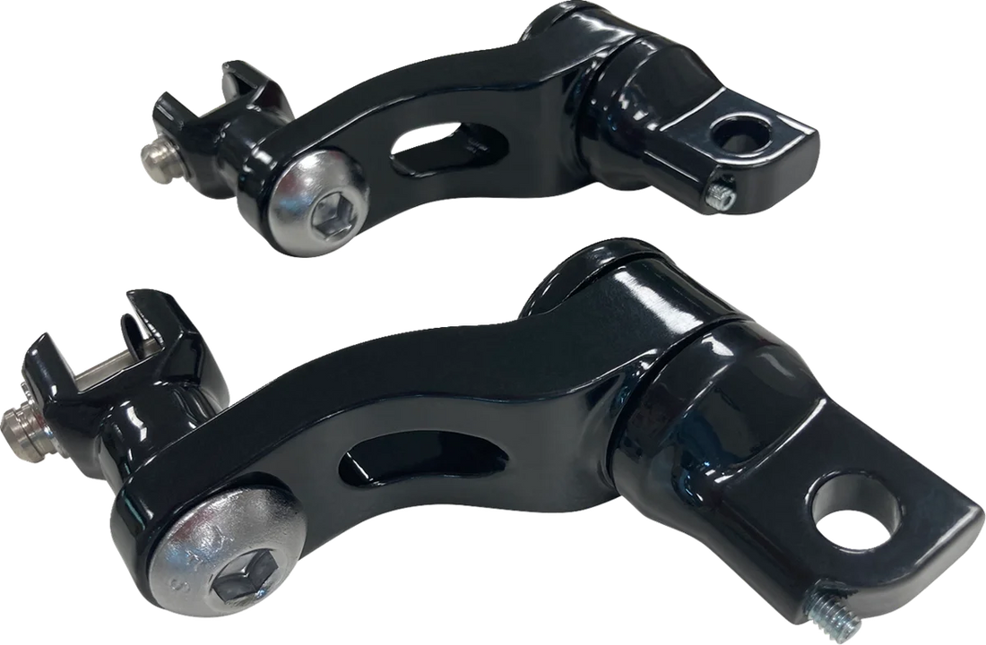 DragSpecialties Passenger Peg Mount - Adjustable - Black 63190B - Side View