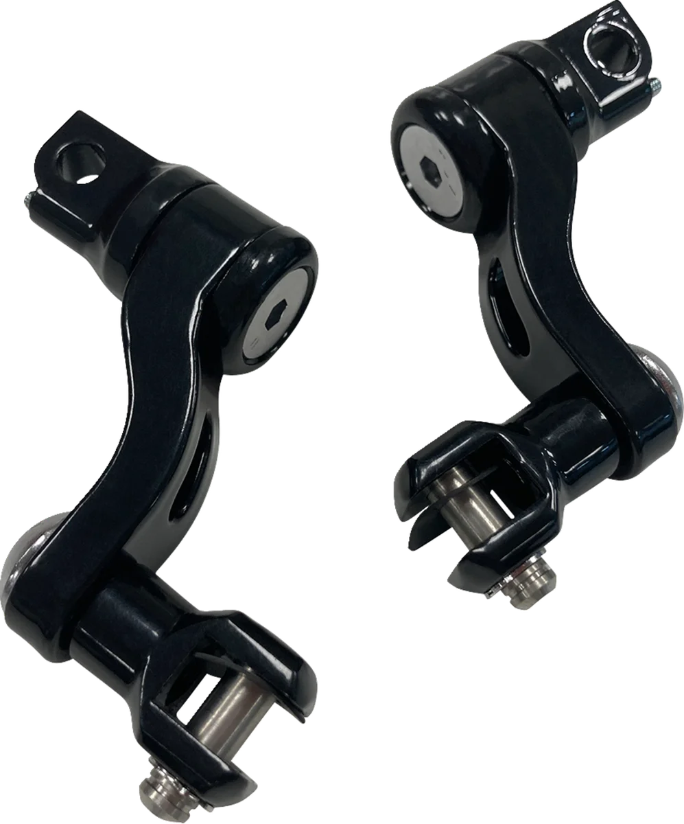 DragSpecialties Passenger Peg Mount - Adjustable - Black 63190B - Back View