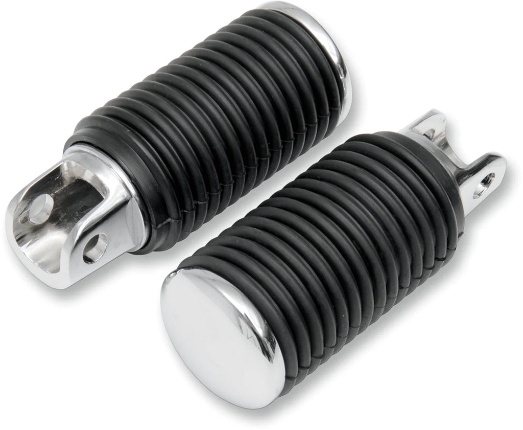 DragSpecialties Passenger Pegs - Rubber - Chrome End 72497 - Side View