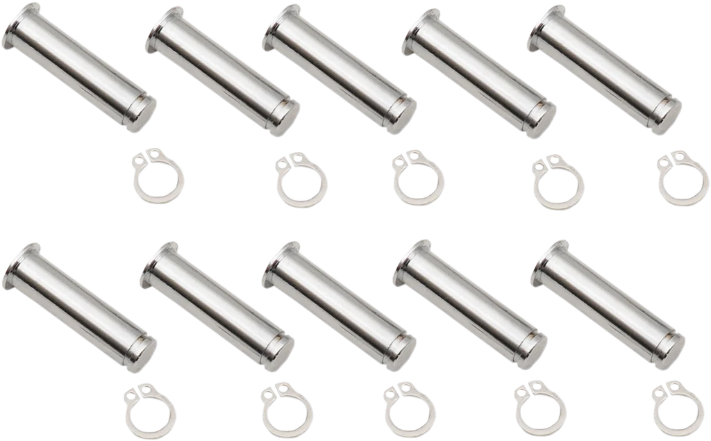 DragSpecialties Pivot Pins - Lever - 10 Pack - Chrome 74112 - Main Product View