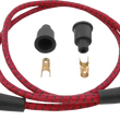 Load image into Gallery viewer, DragSpecialties Plug Wires - Braided - Red/Black 40175 - Main Product View