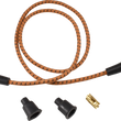 Load image into Gallery viewer, DragSpecialties Plug Wires - Braided - Red/Black 40175 - Side View