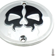 Load image into Gallery viewer, DragSpecialties Points Cover - Chrome - Black Skull - 2 Hole - Sportster 78042 - Side View