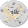 Load image into Gallery viewer, DragSpecialties Points Cover - Chrome/Gold/Black 30-0187GA - Main Product View