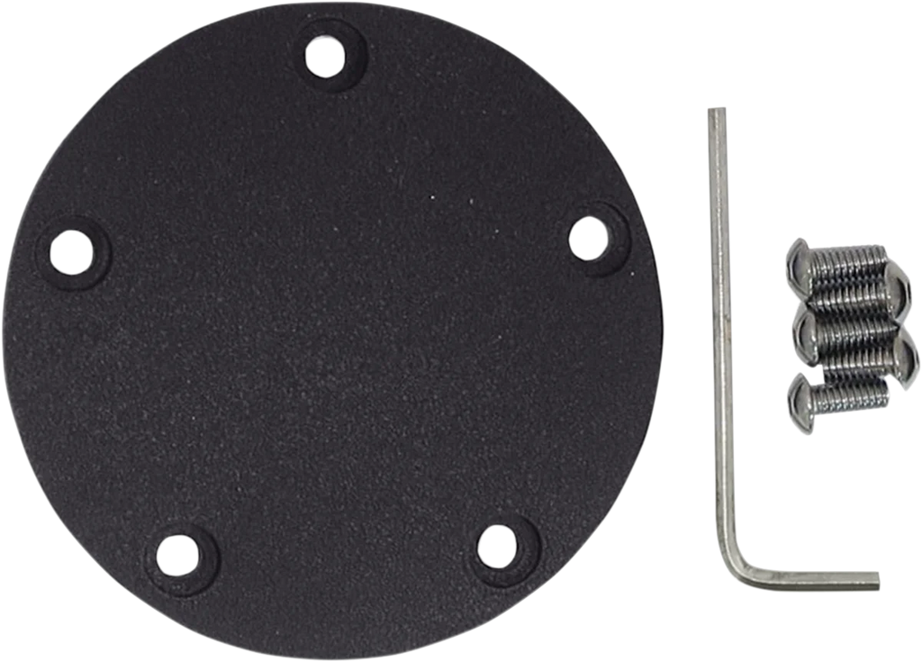 DragSpecialties Points Cover - Wrinkle Black - Twin Cam 30-0170AWB - Side View