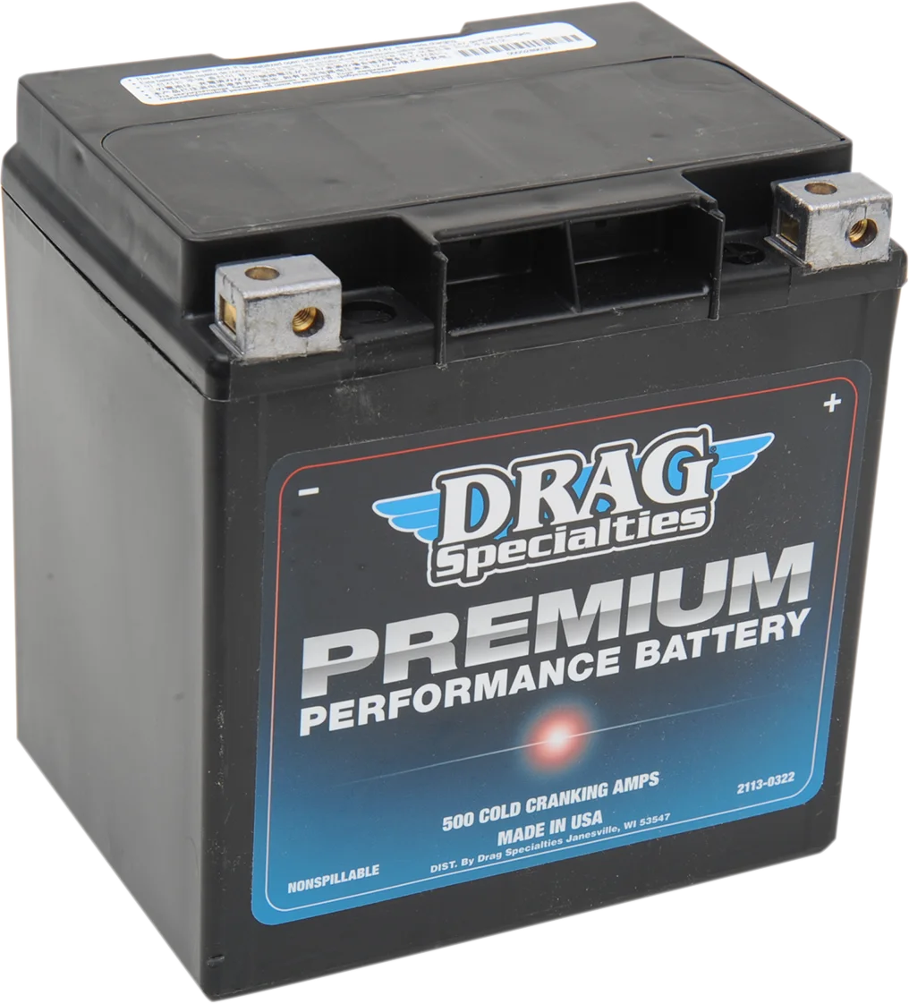 DragSpecialties Premium Performance Battery - GYZ20H DRGM72RGH - Side View